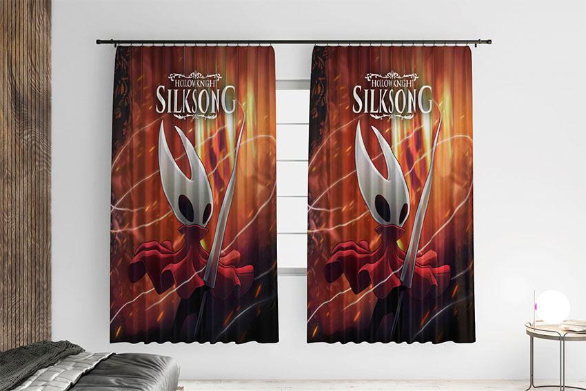 Штора с принтом «Маленький рыцарь. Little knight. Hollow Knight: Silksong»