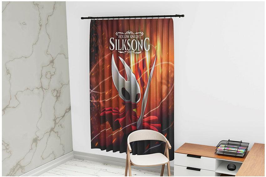 Штора с принтом «Маленький рыцарь. Little knight. Hollow Knight: Silksong»