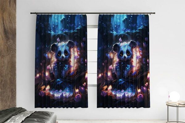 Штора с принтом «Панда. Сказочный лес. Арт. Panda. Fairytale forest. Art»