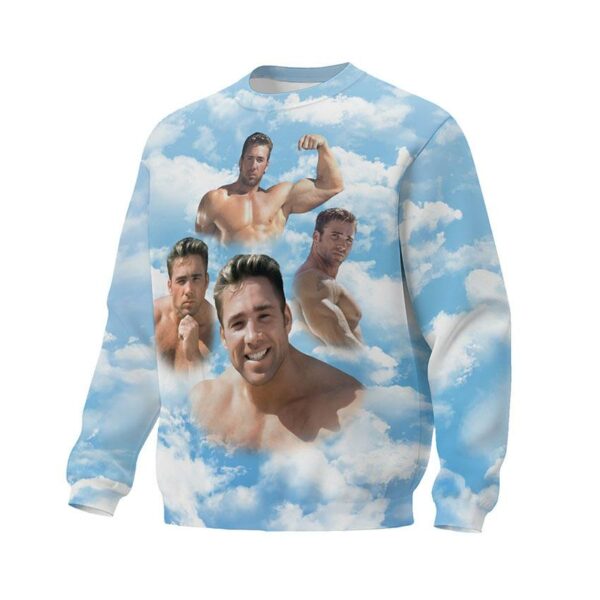 Світшот унісекс з принтом «Біллі Геррінґтон. Хмари сили. Billy Herrington. Clouds of Strength»