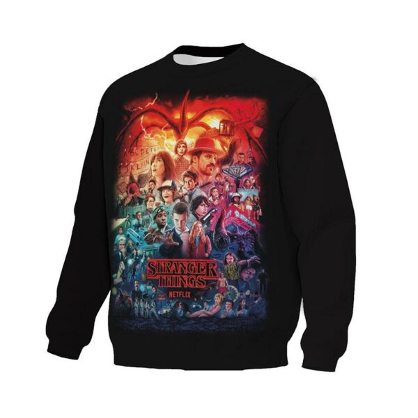 Свитшот унисекс с принтом «Очень странные дела. Нетфликс. Stranger Things. Netflix»