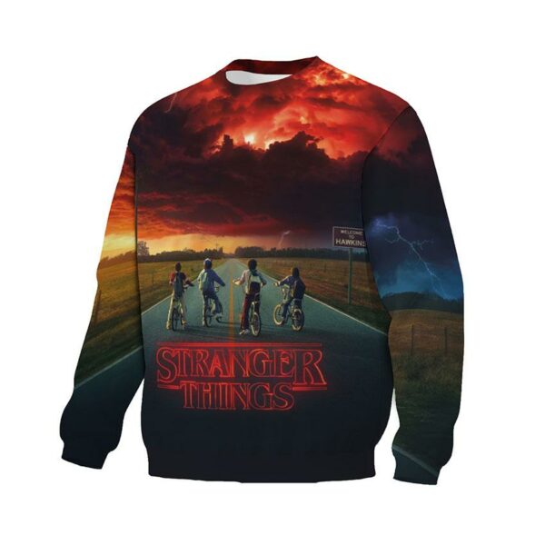 Свитшот унисекс с принтом «Очень странные дела. Сильная команда. Stranger Things. Strong team»