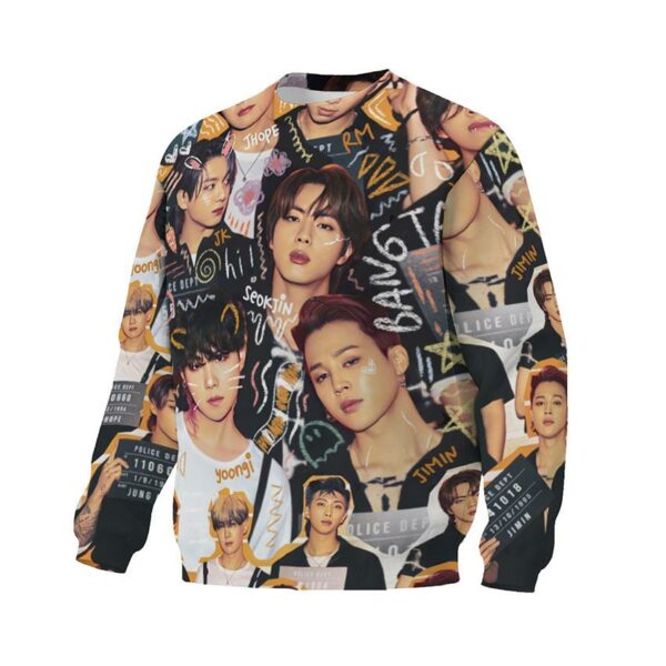 Світшот унісекс з принтом «БТС. Група К-поп. BTS. K-pop group»