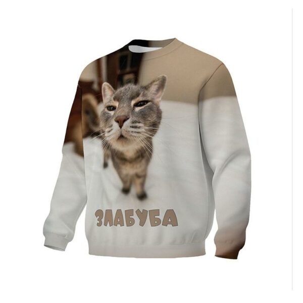 Світшот унісекс з принтом «Кіт Злабуба. Мем. Cat Zlabuba. Meme»