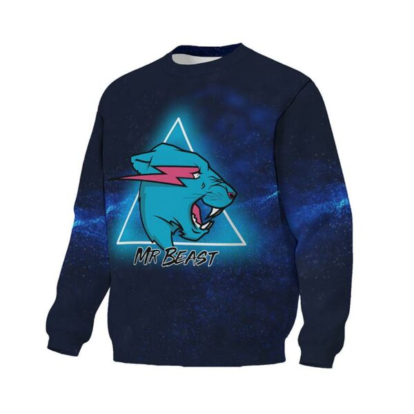 Світшот унісекс з принтом «Космічний Містер Біст. Cosmic MrBeast»