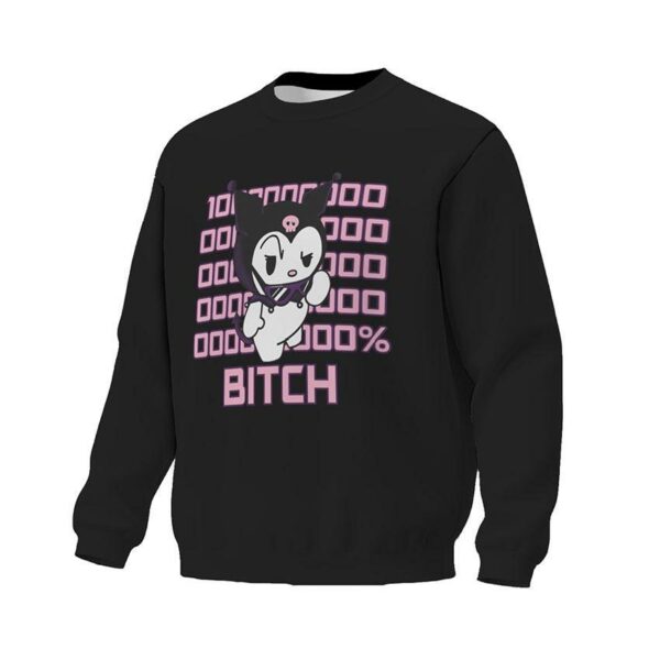 Світшот унісекс з принтом «Куромі Бунтарка. Kuromi Rebel»