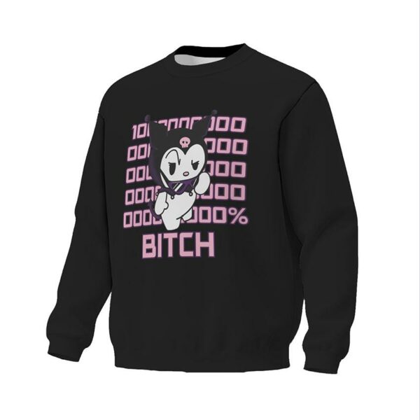 Свитшот унисекс с принтом «Куроми Бунтарка. Kuromi Rebel»