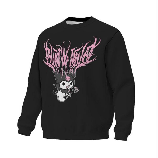 Свитшот унисекс с принтом «Куроми. Металлическая эстетика. Kuromi. Metal Aesthetic»