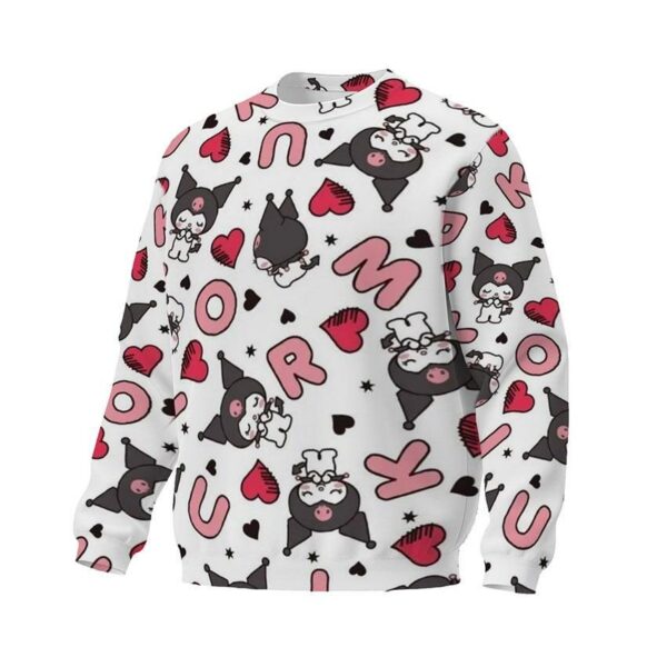 Світшот унісекс з принтом «Куромі. Патерн. Kuromi. Pattern»