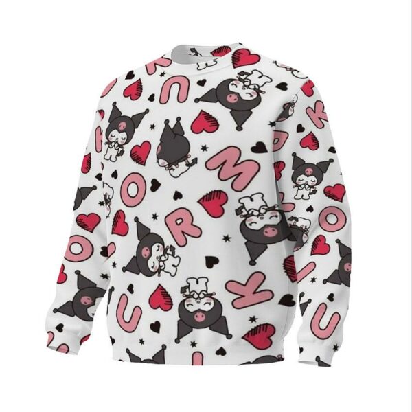 Свитшот унисекс с принтом «Куроми. Паттерн. Kuromi. Pattern»