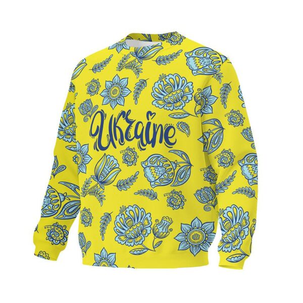 Свитшот унисекс с принтом «Цветочная Украина. Floral Ukraine»