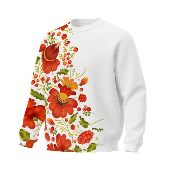 Свитшот унисекс с принтом «Цветы. Петриковка. Flowers. Petrykivka»