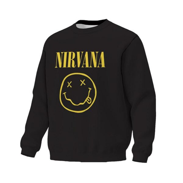 Світшот унісекс з принтом «Нірвана. Смайлик. Nirvana. Smiley»