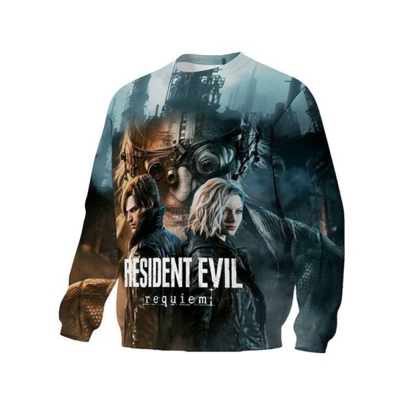 Світшот унісекс з принтом «Оселя Зла. Реквієм. Місто жаху. Resident Evil. Requiem. City of Horror»