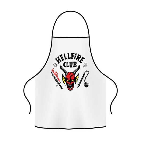 Фартух з принтом «Клуб Пекельного Полум'я. Дивні Дива. Hellfire club. Stranger Things»