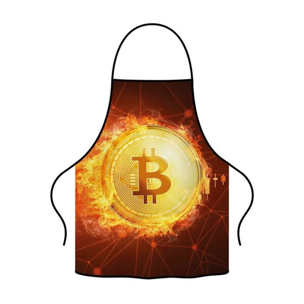 Фартух з принтом «Популярний біткойн. Popular Bitcoin»
