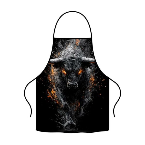 Фартух з принтом «Розлючений бик. Angry bull»