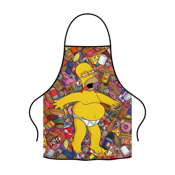 Фартух з принтом «Сімпсони. Гомер з пончиками. The Simpsons. Homer with donuts»
