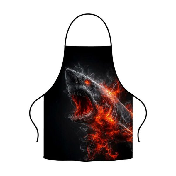 Фартух з принтом «Вогняна акула. Fire Shark»