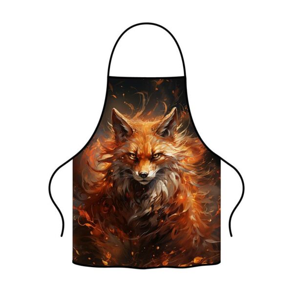 Фартух з принтом «Вогняна лисиця. Арт. Fire fox. Art»