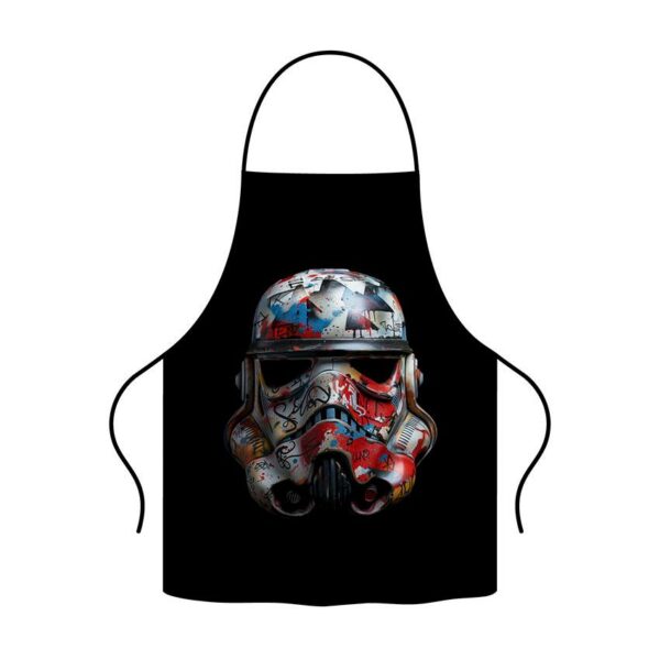 Фартух з принтом «Зоряні війни. Шолом штурмовика з графіті. Star Wars. Stormtrooper helmet with graffiti»