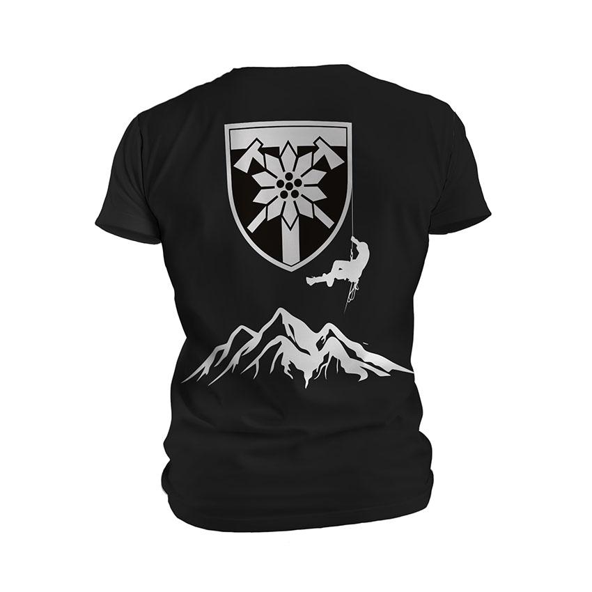 Футболка чоловіча спортивна з принтом «128-ма окрема гірсько-штурмова бригада. Альпініст. Climber»