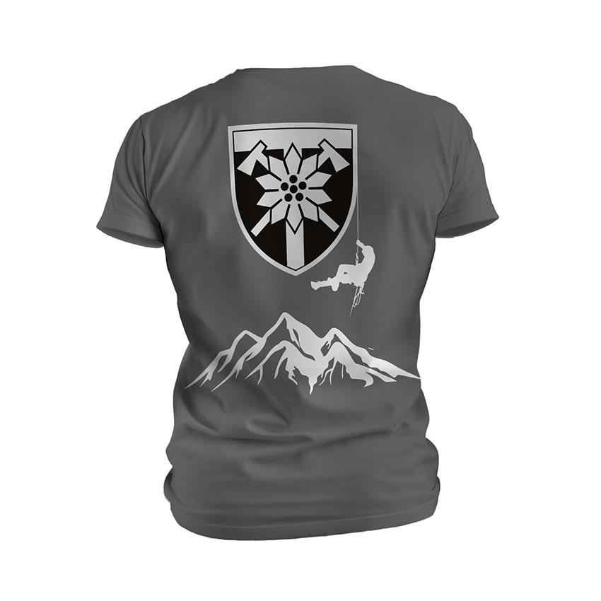 Футболка чоловіча спортивна з принтом «128-ма окрема гірсько-штурмова бригада. Альпініст. Climber»