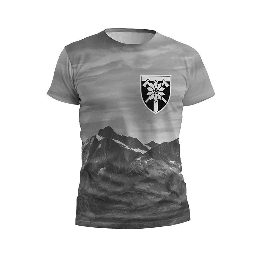 Футболка чоловіча спортивна з принтом «128-ма окрема гірсько-штурмова бригада. Незламність. Indestructibility»