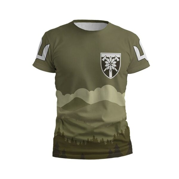 Футболка чоловіча спортивна з принтом «128-ма окрема гірсько-штурмова бригада. Символ Сили. Symbol of Power»