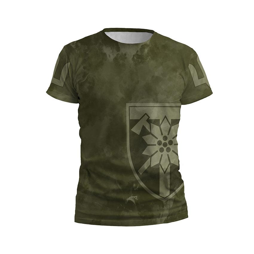 Футболка чоловіча спортивна з принтом «128-ма окрема гірсько-штурмова бригада. Тактичний стиль. Tactical style»