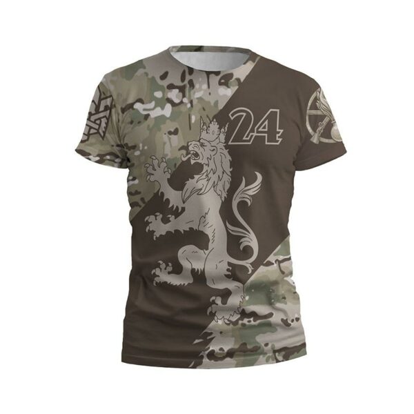 Футболка чоловіча спортивна з принтом «24-та окрема механізована бригада. Камуфляж. Camouflage»