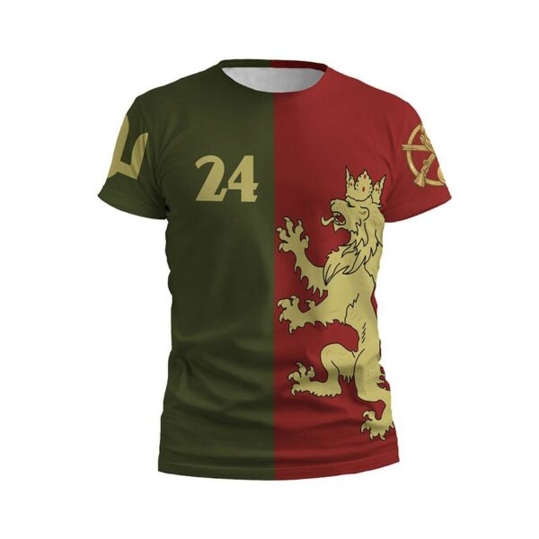 Футболка чоловіча спортивна з принтом «24-та окрема механізована бригада. Королівська Сила. Royal Power»