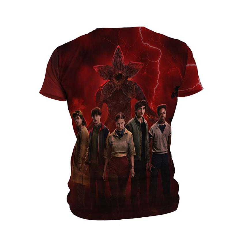 Футболка мужская спортивная с принтом «Очень странные дела. 5 сезон. Демогоргон угроза. Stranger Things. Season 5. Demogorgon threat»