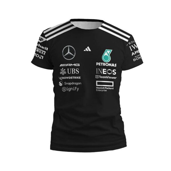 Футболка чоловіча спортивна з принтом «Команда Мерседес. Формула-1. Mercedes Team. Formula-1»