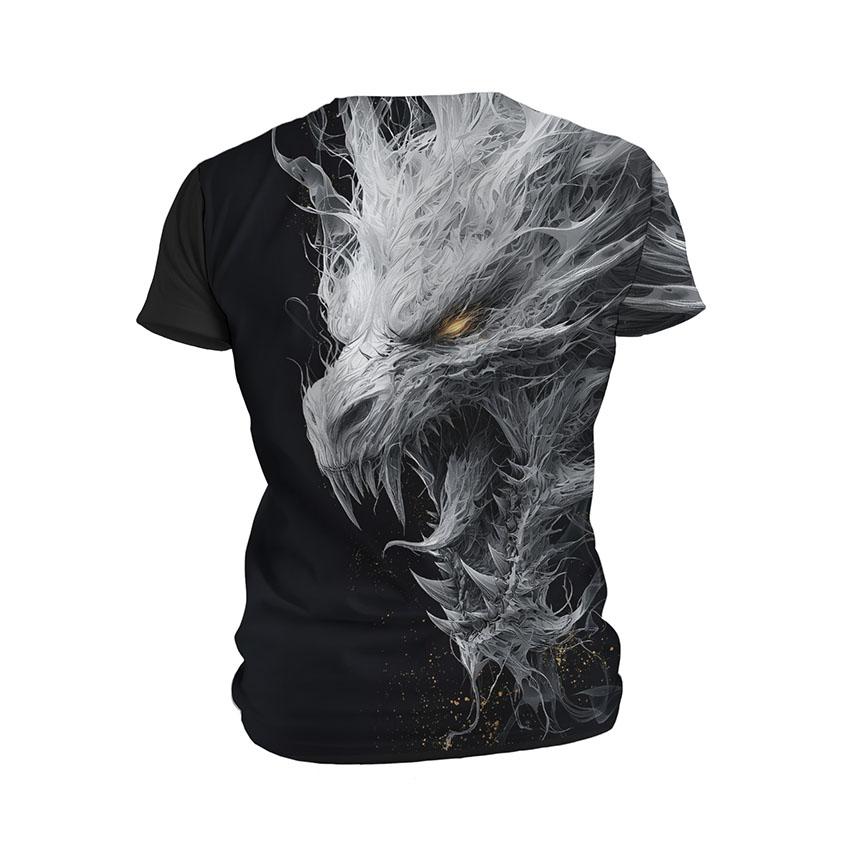 Футболка чоловіча спортивна з принтом «Стародавній Білий Дракон. Ancient White Dragon»