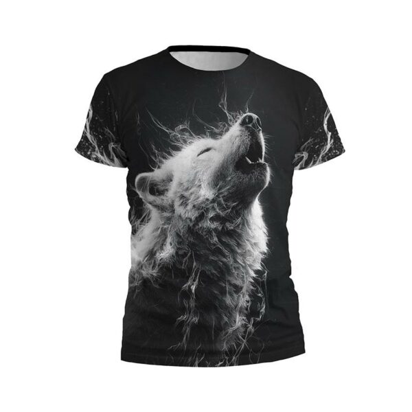 Футболка дитяча спортивна з принтом «Альфа Білий Вовк. Alpha White Wolf»