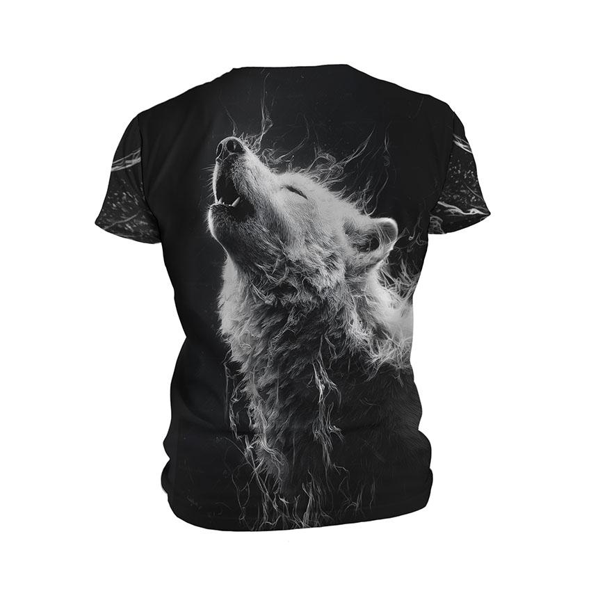 Футболка дитяча спортивна з принтом «Альфа Білий Вовк. Alpha White Wolf»