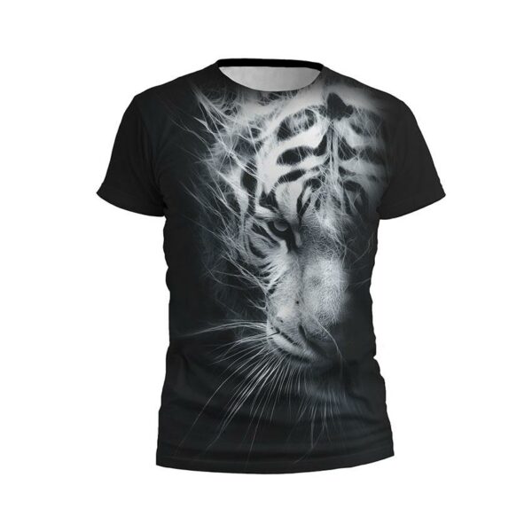 Футболка дитяча спортивна з принтом «Білий тигр. Хижак. White tiger. Predator»