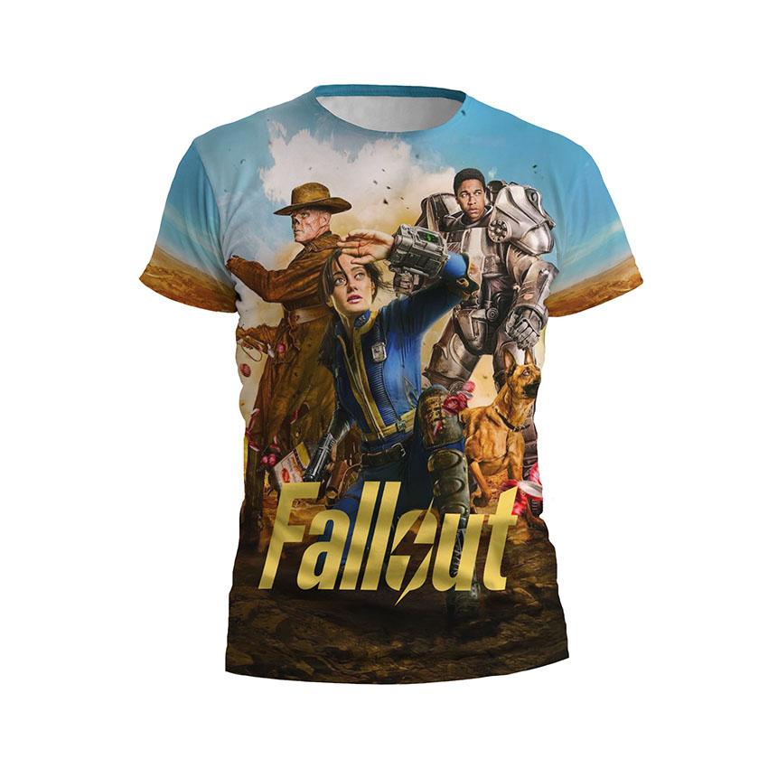 Футболка дитяча спортивна з принтом «Фолаут. Гра. Персонажі. Fallout. Game. Characters»