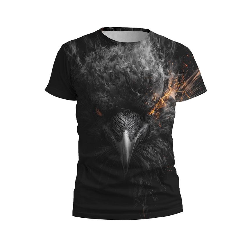 Футболка дитяча спортивна з принтом «Готичний ворон. Gothic Crows»