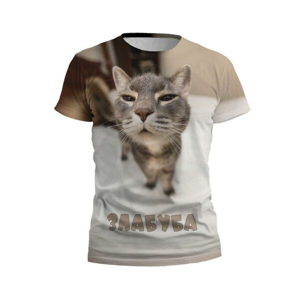 Футболка дитяча спортивна з принтом «Кіт Злабуба. Мем. Cat Zlabuba. Meme»