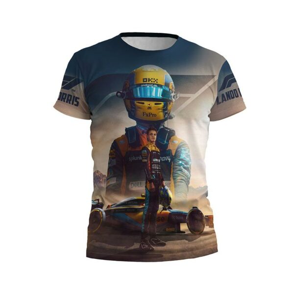 Футболка дитяча спортивна з принтом «Ландо Норріс. Зірка Формули-1. Lando Norris. Formula-1 Star»