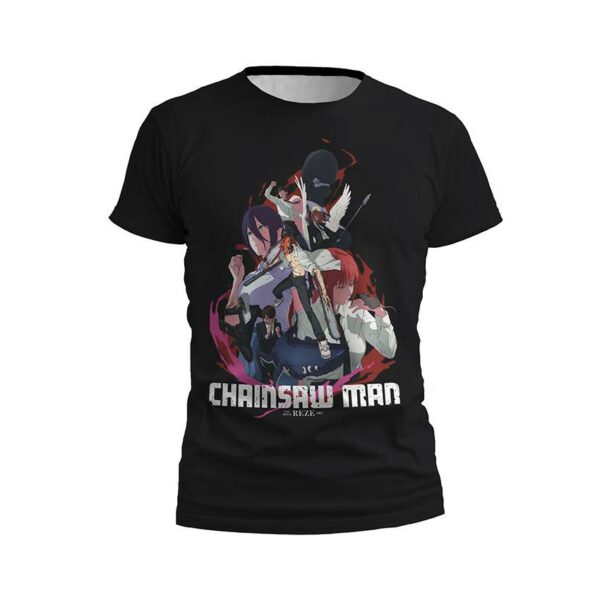 Футболка детская спортивная с принтом «Человек-бензопила. Мир демонов. Chainsaw Man. World of Devils»