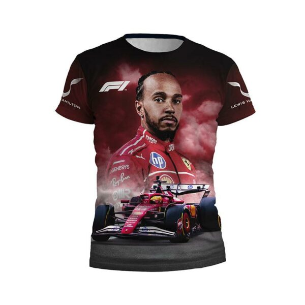 Футболка дитяча спортивна з принтом «Льюїс Гамільтон. Швидкість Формули-1. Lewis Hamilton. Speed Formula-1»