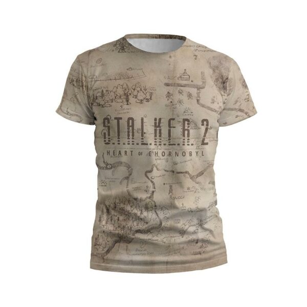 Футболка дитяча спортивна з принтом «Мапа Зони. Сталкер 2. Серце Чорнобиля. Map Zone. S.T.A.L.K.E.R 2. Heart of Chernobyl»