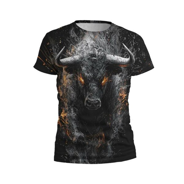 Футболка дитяча спортивна з принтом «Розлючений бик. Angry bull»