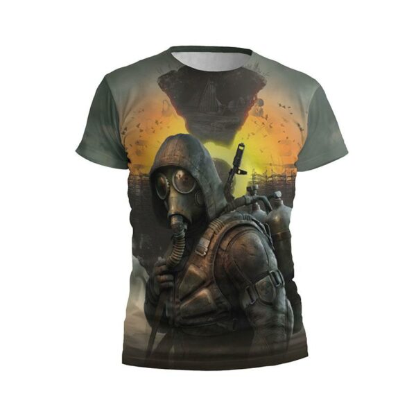 Футболка дитяча спортивна з принтом «Сталкер. Серце Чорнобиля. Stalker. Heart of Chornobyl»