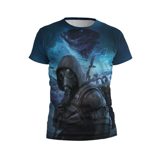 Футболка дитяча спортивна з принтом «Сталкер: Серце Чорнобиля. Сталкерська Ніч. Stalker: Heart of Chornobyl. Stalker’s Night»