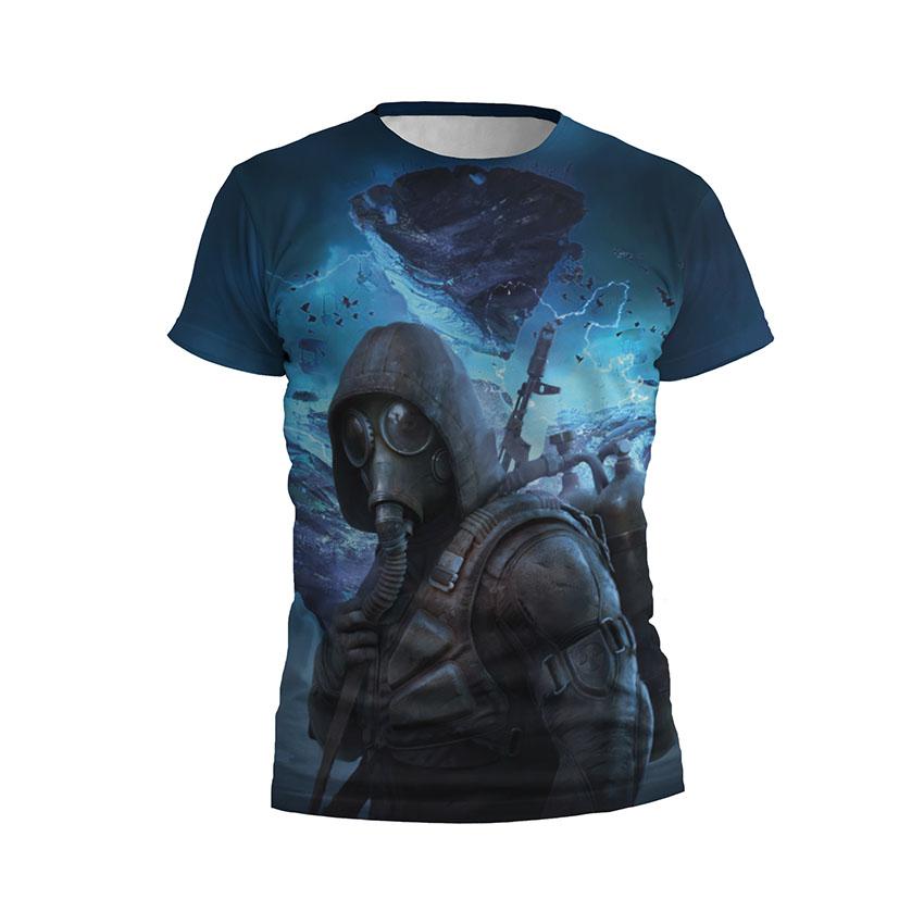 Футболка дитяча спортивна з принтом «Сталкер: Серце Чорнобиля. Сталкерська Ніч. Stalker: Heart of Chornobyl. Stalker’s Night»