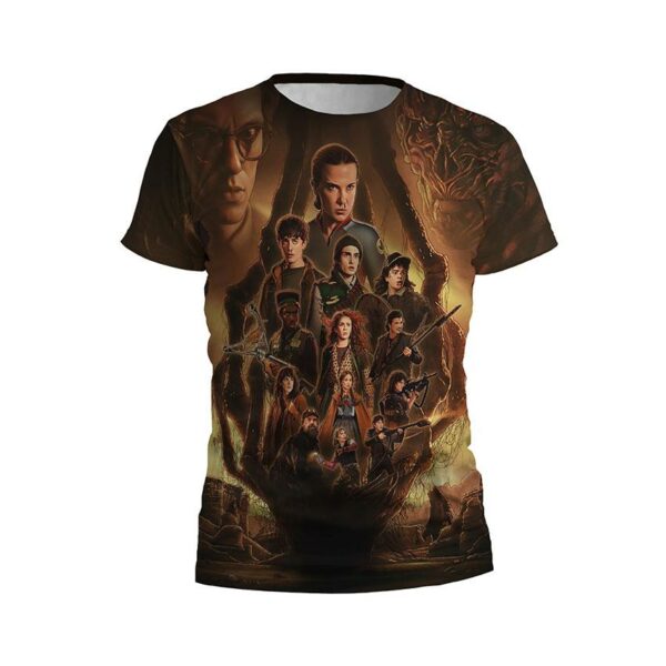 Футболка дитяча спортивна з принтом «Дивні Дива. 5 сезон. Світ Жахів. Stranger Things. Season 5. World of Horrors»